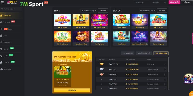 Nổ hũ hay slot game tại NBET có đến hơn 50 nghìn lượt truy cập mỗi ngày